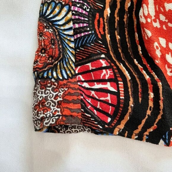 COREY LYNN CALTER COLORFUL SLEEVELESS RUFFLE STRAP TIERED MIDI DRESS - XS - Picture 9 of 10